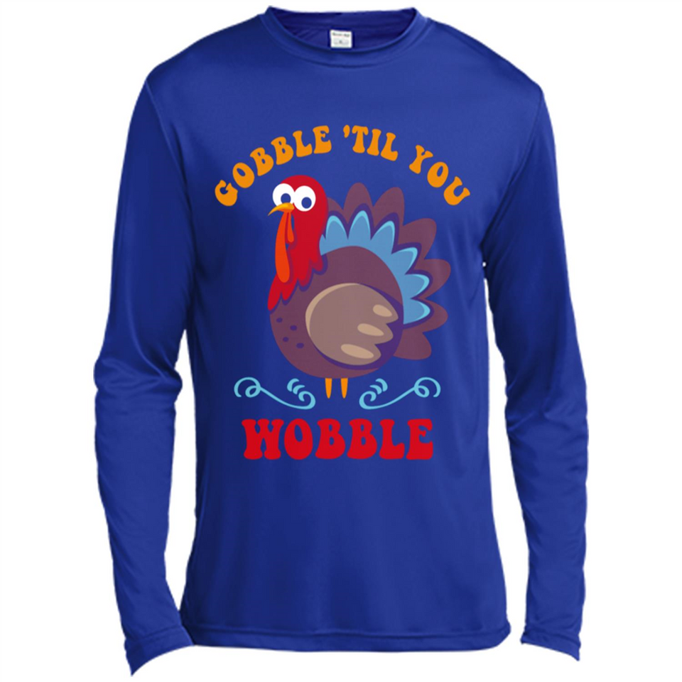 Thanksgiving Gobble Wobble Turkey - Canvas Long Sleeve T-Shirt