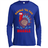 Thanksgiving Gobble Wobble Turkey - Canvas Long Sleeve T-Shirt