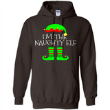 Matching Family Christmas Shirt Funny I'm The Naughty Elf Black mugs PINGPONG - Hoodie
