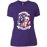 Christmas Shirt, Santa Nice Or Naughty Xmas - Ladies' Boyfriend T-Shirt