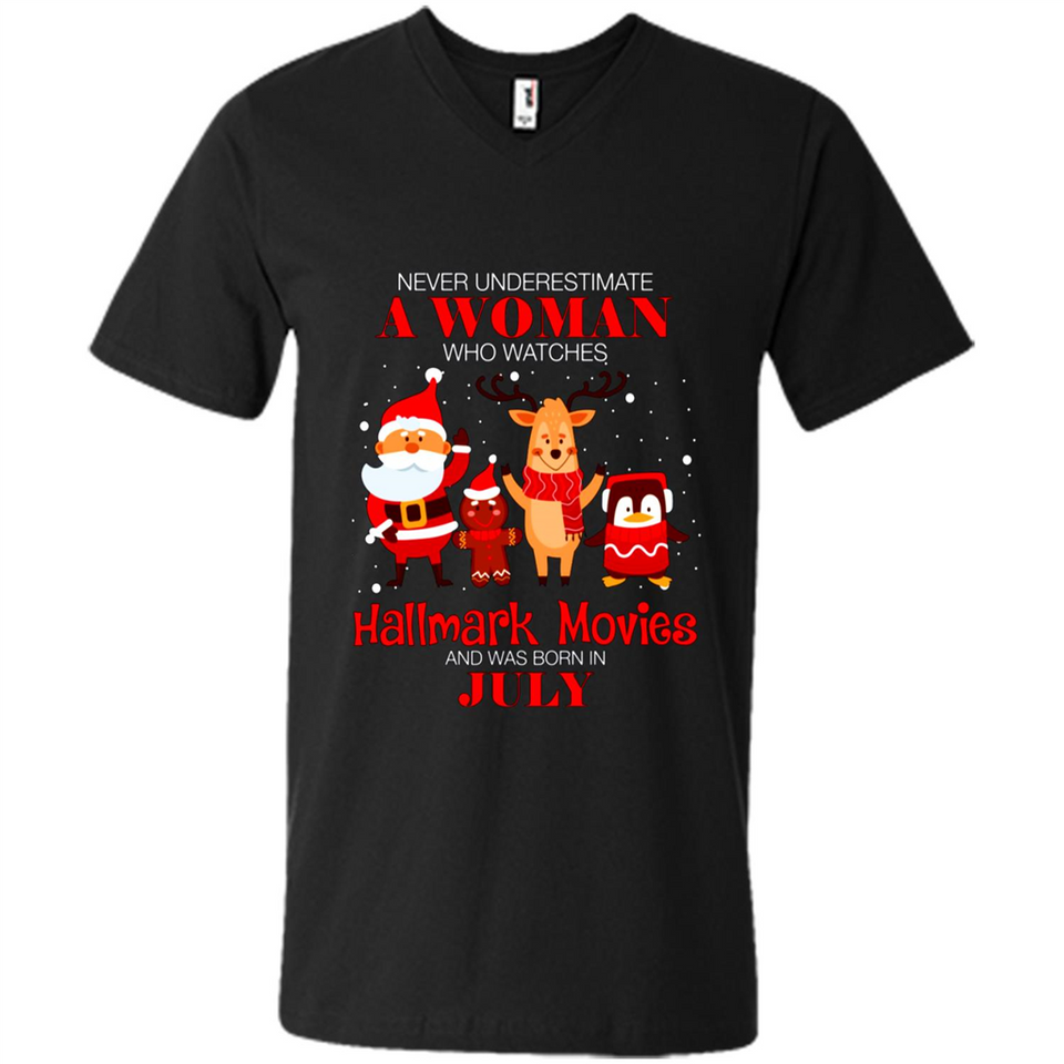 Never Underestimate A July Woman Watches Hallmark Movies Sweatshirt PINGPONG