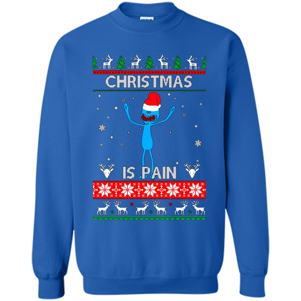 Mr Meeseeks Christmas Is Pain – Rick and Morty Christmas Sweater PINGPONG