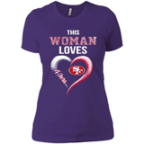 This Woman love 49ers NFL football team - Ladies' Boyfriend T-Shirt