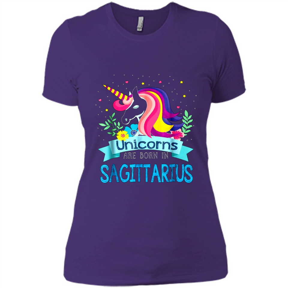 Unicorns are born in Sagittarius Birthday Rainbow Custom Ultra Cotton