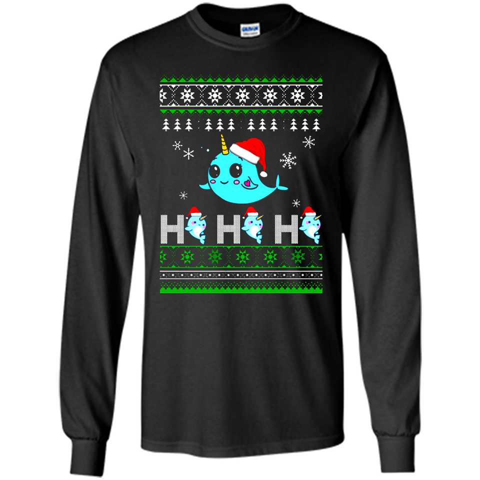 Narwhal christmas sweatshirt hoodie long PINGPONG - Long Sleeve T-Shirt
