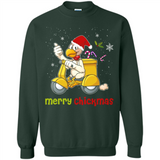 Funny Santa Christmas Chicken Shirt - Merry Chickmas - Sweatshirt