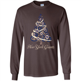 New York Giants NFL Football Team Logo Christmas Tree T-Shirt - Long Sleeve T-Shirt