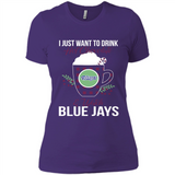 I Just Want To Drink Hot Chocolate & Watch Toronto Blue Jays Ugly Christmas Sweater PINGPONG