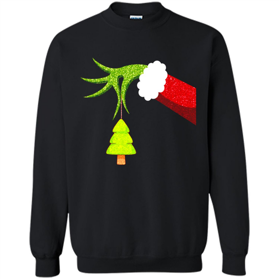 Funny Grinch Hand Holding Christmas Tree Ornament Christmas PING PONG
