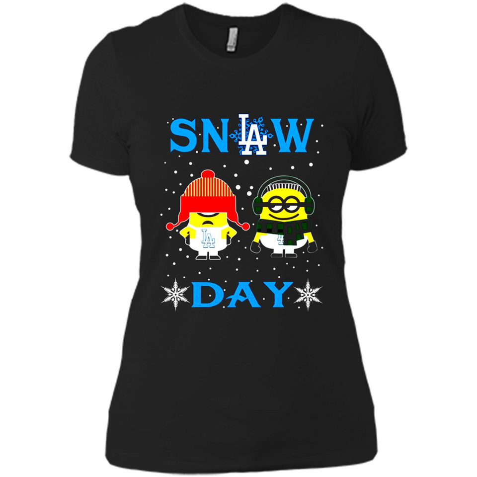 Snow Day Shirt For Los Angeles Dodgers Vs Minion Fans pingpong