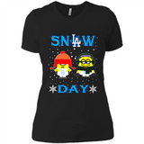 Snow Day Shirt For Los Angeles Dodgers Vs Minion Fans pingpong