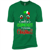 Drink Up Grinches It_s Fucking Christmas Funny Sweatshirt - Premium Short Sleeve T-Shirt