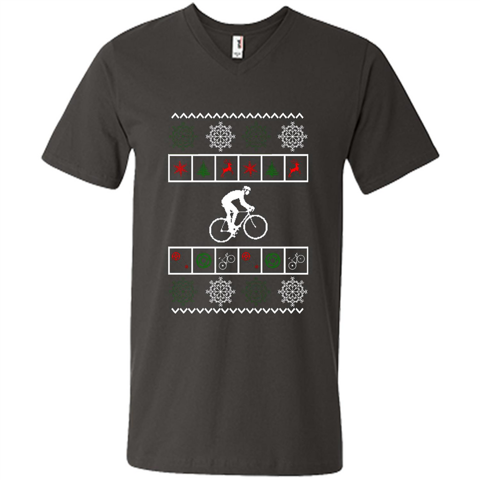Christmas Ugly Sweater Best Cycling Ugly Christmas Sweater - Men's V-Neck