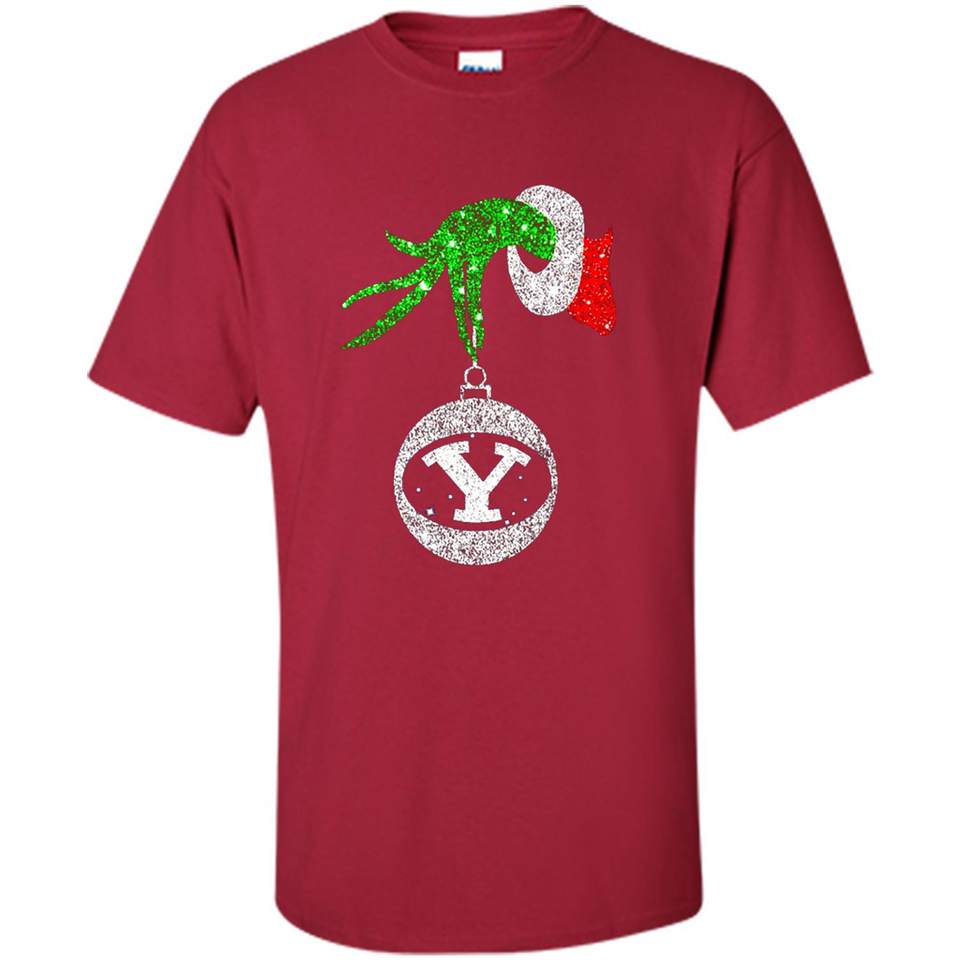 Fantastic Byu Cougars Glitter Grinch Monogram Ornament Christmas Gift - Shirt