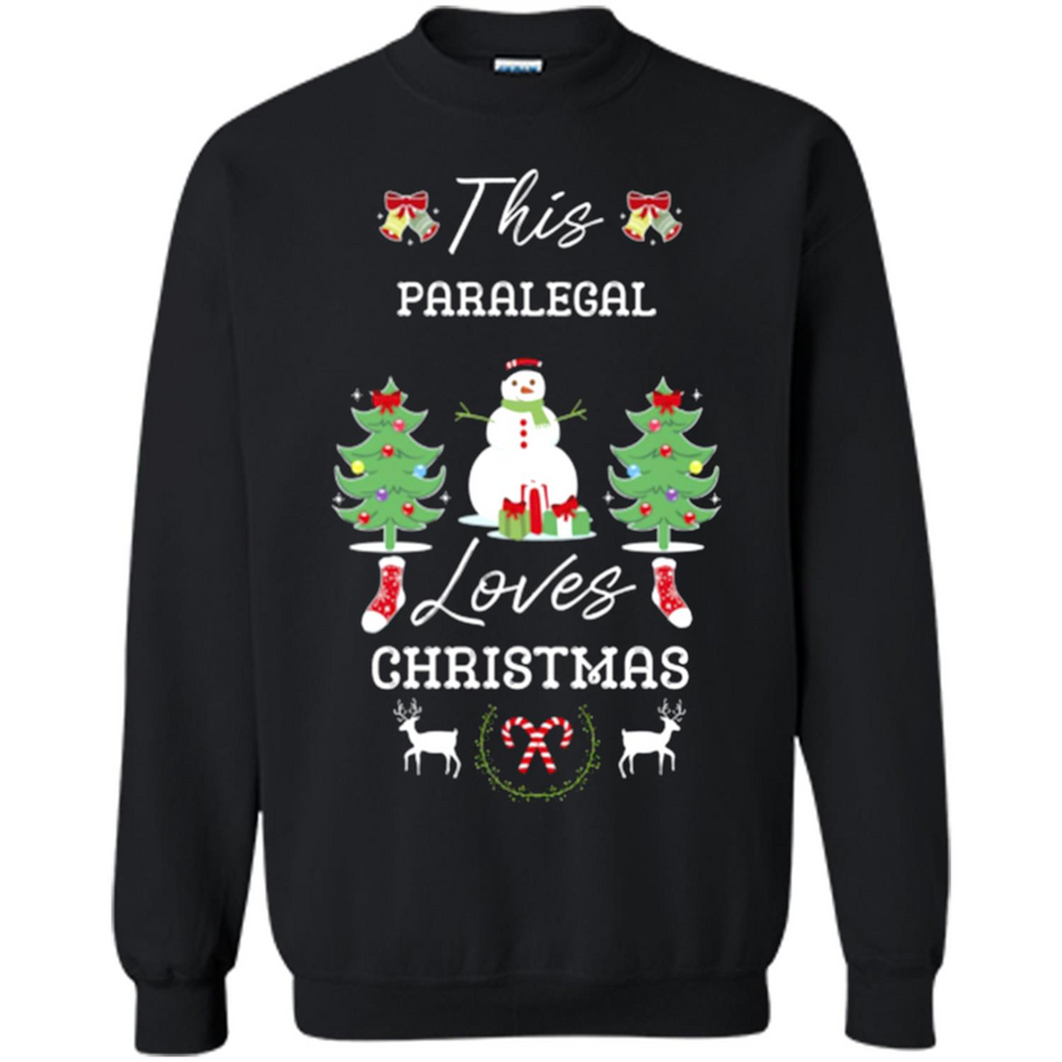 This Paralegal Loves Christmas Tree Shirt with Snowman