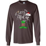Let's Get Elfed Up Funny Drinking Wine Christmas Elf PINGPONG