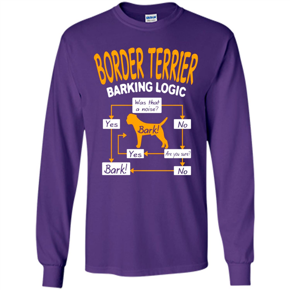 Border Terrier Barking Logic - Long Sleeve T-Shirt