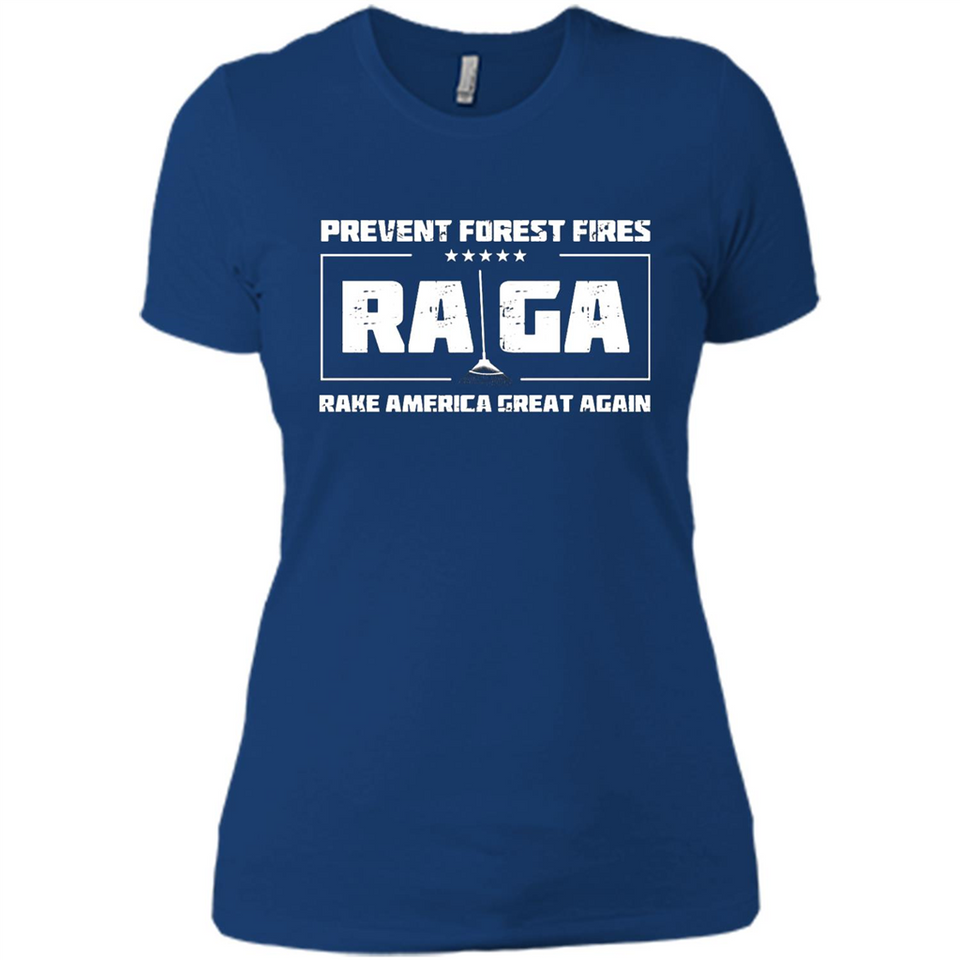 Prevent Forest Fires Rake America Great Again Shirt PINGPONG - Ladies' Boyfriend T-Shirt