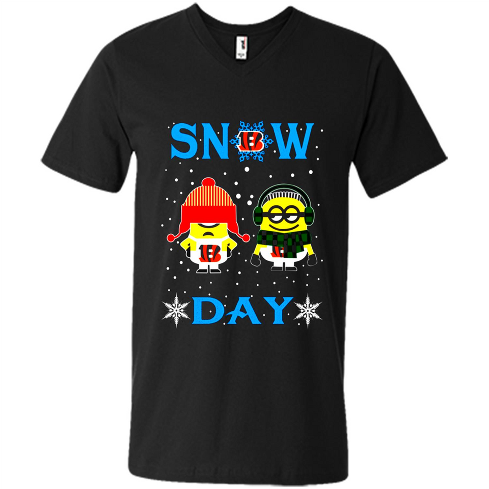 Snow Day Shirt For Cincinnati Bengals Vs Minion Fans pingpong