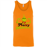 Grinch Merry Whatever Funny Christmas Sporty - Canvas Unisex Tank