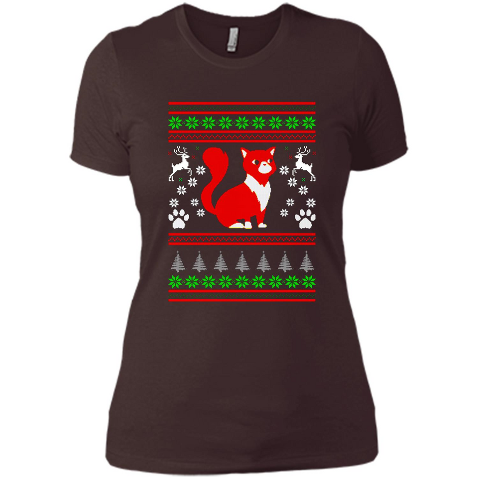 Christmas Ugly Sweater CUTE CATS UGLY CHRISTMAS SWEATERS - Ladies' Boyfriend T-Shirt