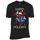 Marvel Spider Man Happy Holidays Santa Christmas Mug PINGPONG - Premium Short Sleeve T-Shirt
