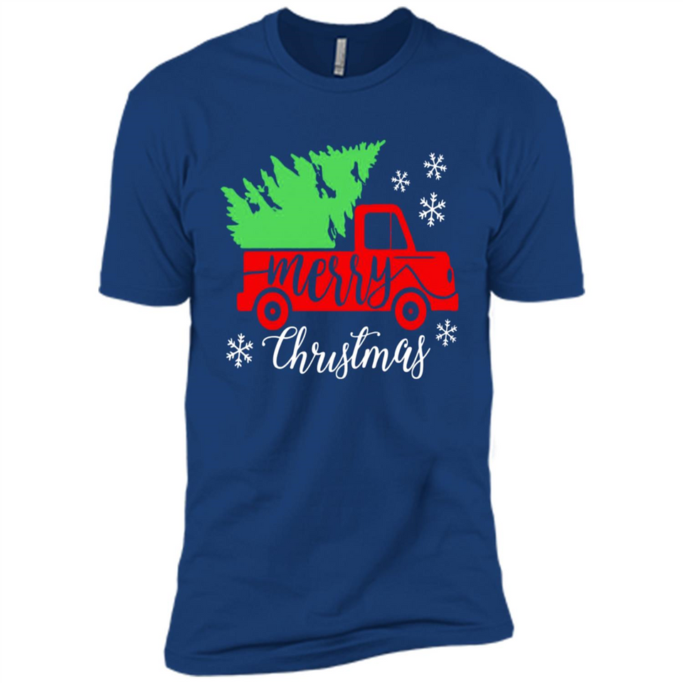 Vintage Christmas Classic Truck T-Shirt with Snow and Tree