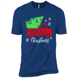 Vintage Christmas Classic Truck T-Shirt with Snow and Tree