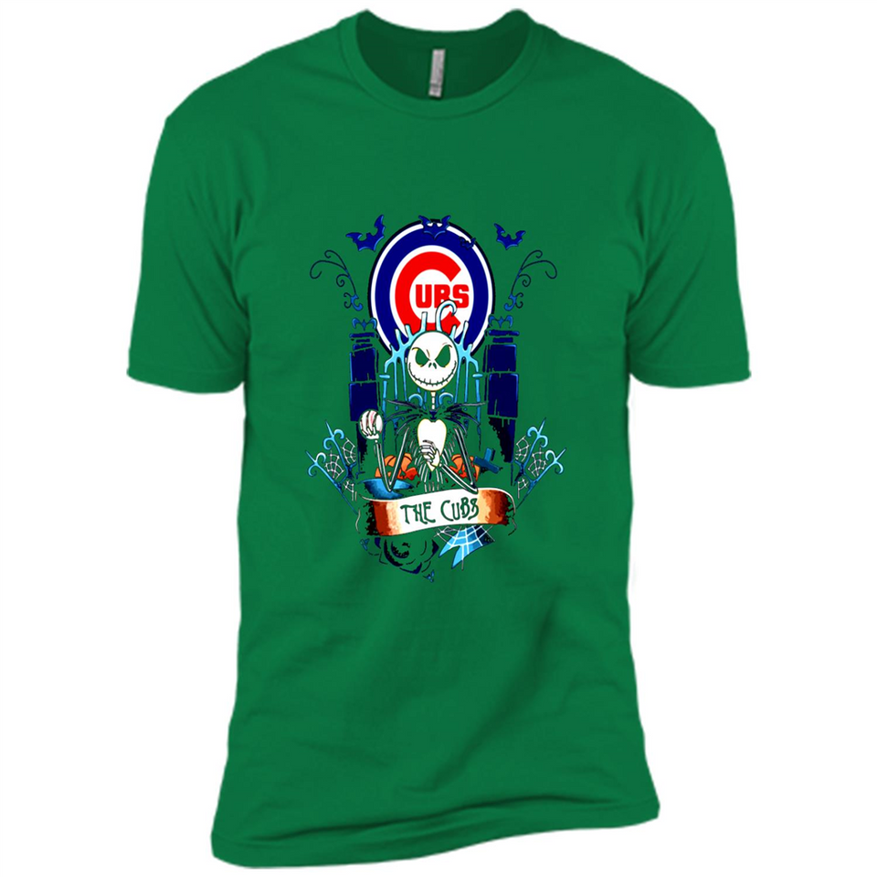 Chicago Cubs Halloween The Nightmare Before Christmas - Premium Short Sleeve T-Shirt
