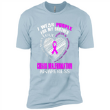 I Wear Purple For My Brother Chiari Malformation - Premium Short Sleeve T-Shirt