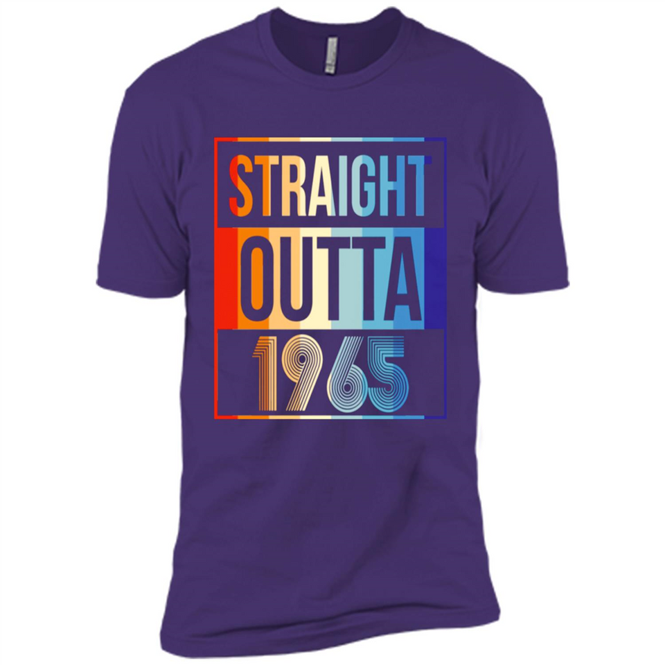 Retro Straight Outta 1965 53 Years Old - Premium Short Sleeve T-Shirt