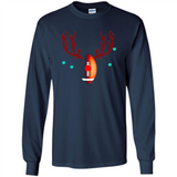 Football Christmas Shirt Reindeer Christmas Football Funny - Long Sleeve T-Shirt
