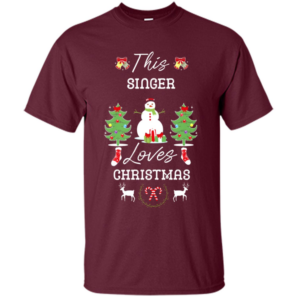 This Singer Loves Christmas Tree Shirt with Snowman