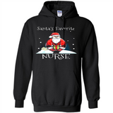 Funny Christmas Nurse Shirt, Santa_s Favorite Nurse - Hoodie