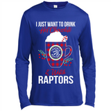 I Just Want To Drink Hot Chocolate & Watch Toronto Raptors Ugly Christmas Sweater PINGPONG