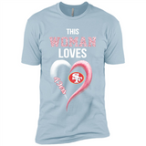 This Woman love 49ers NFL football team - Premium Short Sleeve T-Shirt