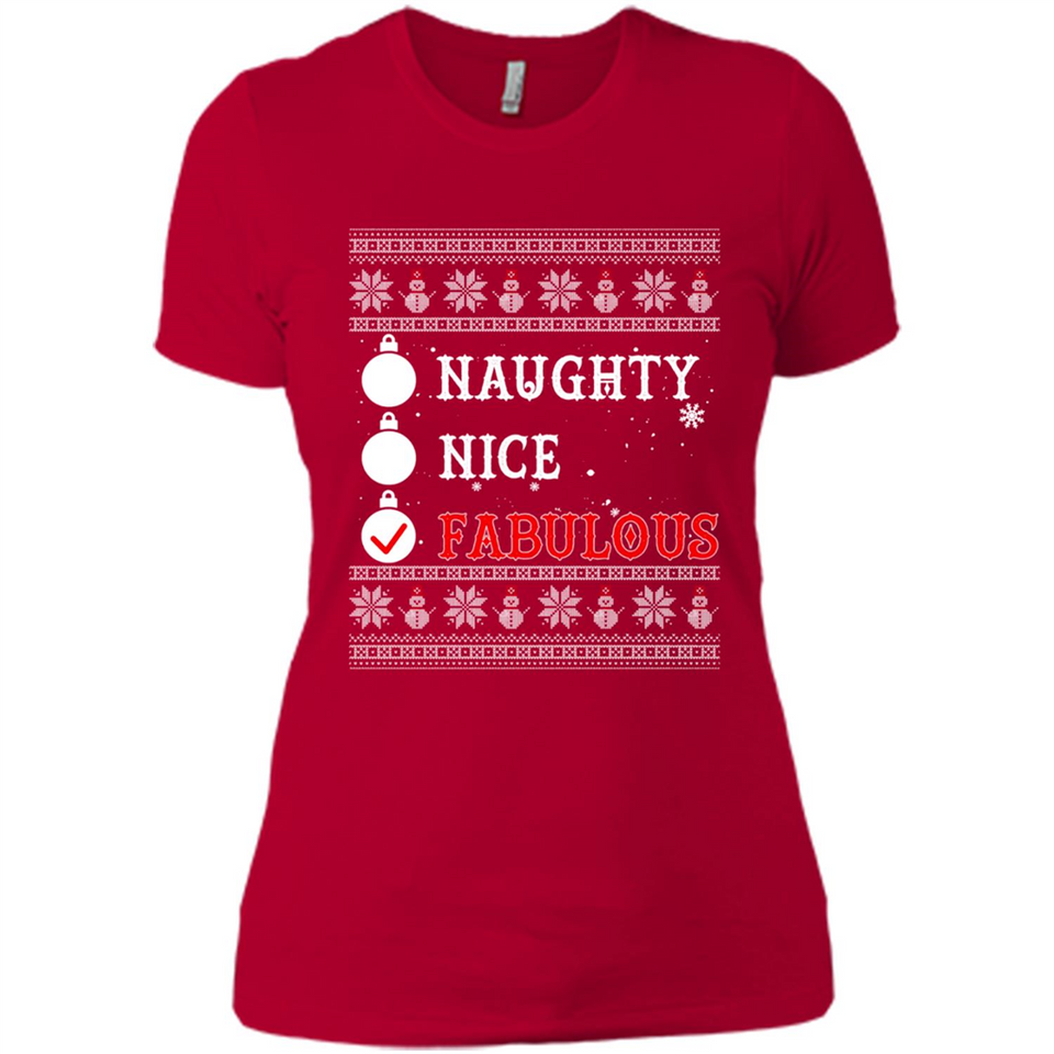 Naughty Nice Fabulous - Ladies' Boyfriend T-Shirt