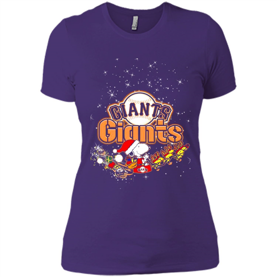 Snoopy Christmas San Francisco Giants - Ladies' Boyfriend T-Shirt