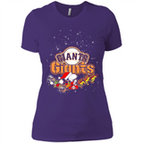 Snoopy Christmas San Francisco Giants - Ladies' Boyfriend T-Shirt