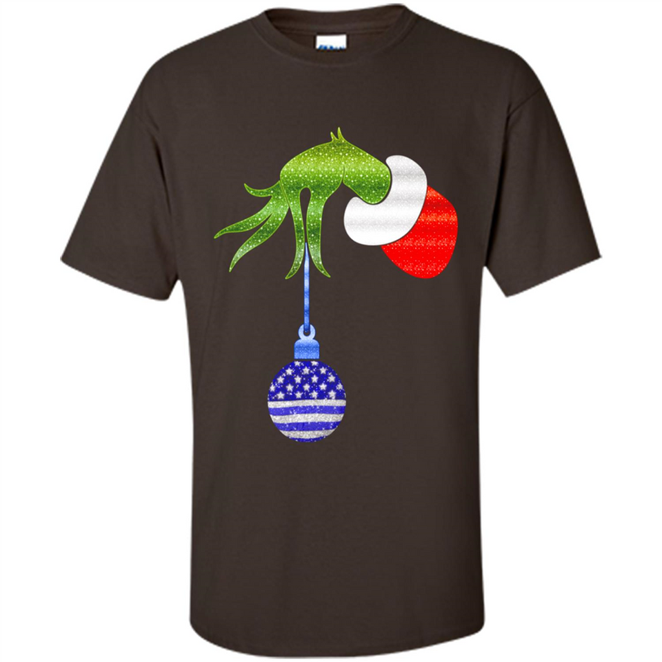 Grinch Holding American Flag ornament Christmas