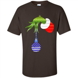 Grinch Holding American Flag ornament Christmas