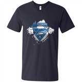 Detroit Lions And Superman Fans - Men's V-Neck