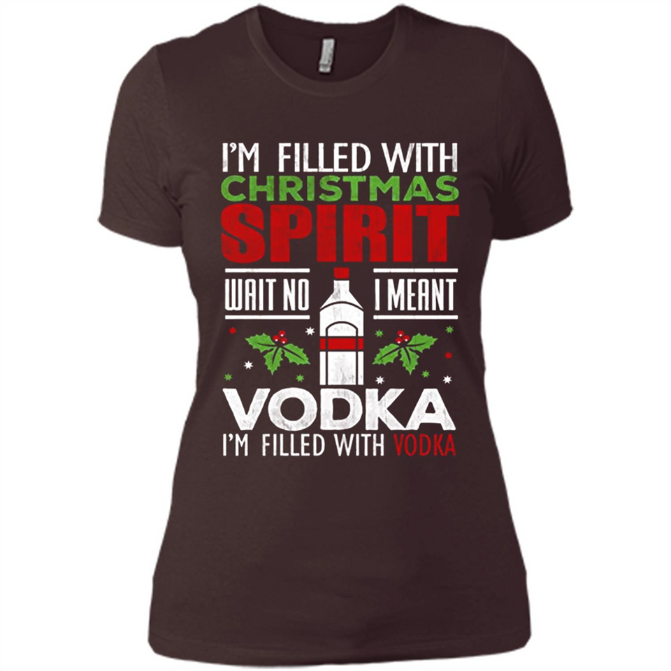 Christmas Gift Shirt Christmas Spirit Vodka Santa - Ladies' Boyfriend T-Shirt