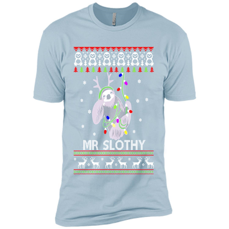 Mr Slothy Christma - Premium Short Sleeve T-Shirt