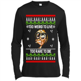 Too weird to live too rare to die Christmas - Canvas Long Sleeve T-Shirt