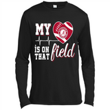 Alabama Crimson Football My Heart is on that Field - Canvas Long Sleeve T-Shirt