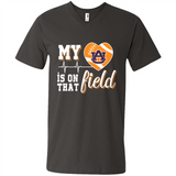 Auburn Tigers Football My Heart is on that Field - Men's V-Neck