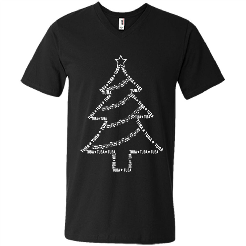 Tuba Text Christmas Tree Musical Instrument Holiday 1
