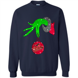 GRINCH HAND HOLDING BALTIMORE ORIOLES GLITTER CHRISTMAS PINGPONG