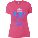 Reasons to be a LA Clippers Fan Complete List on Back - Ladies' Boyfriend T-Shirt